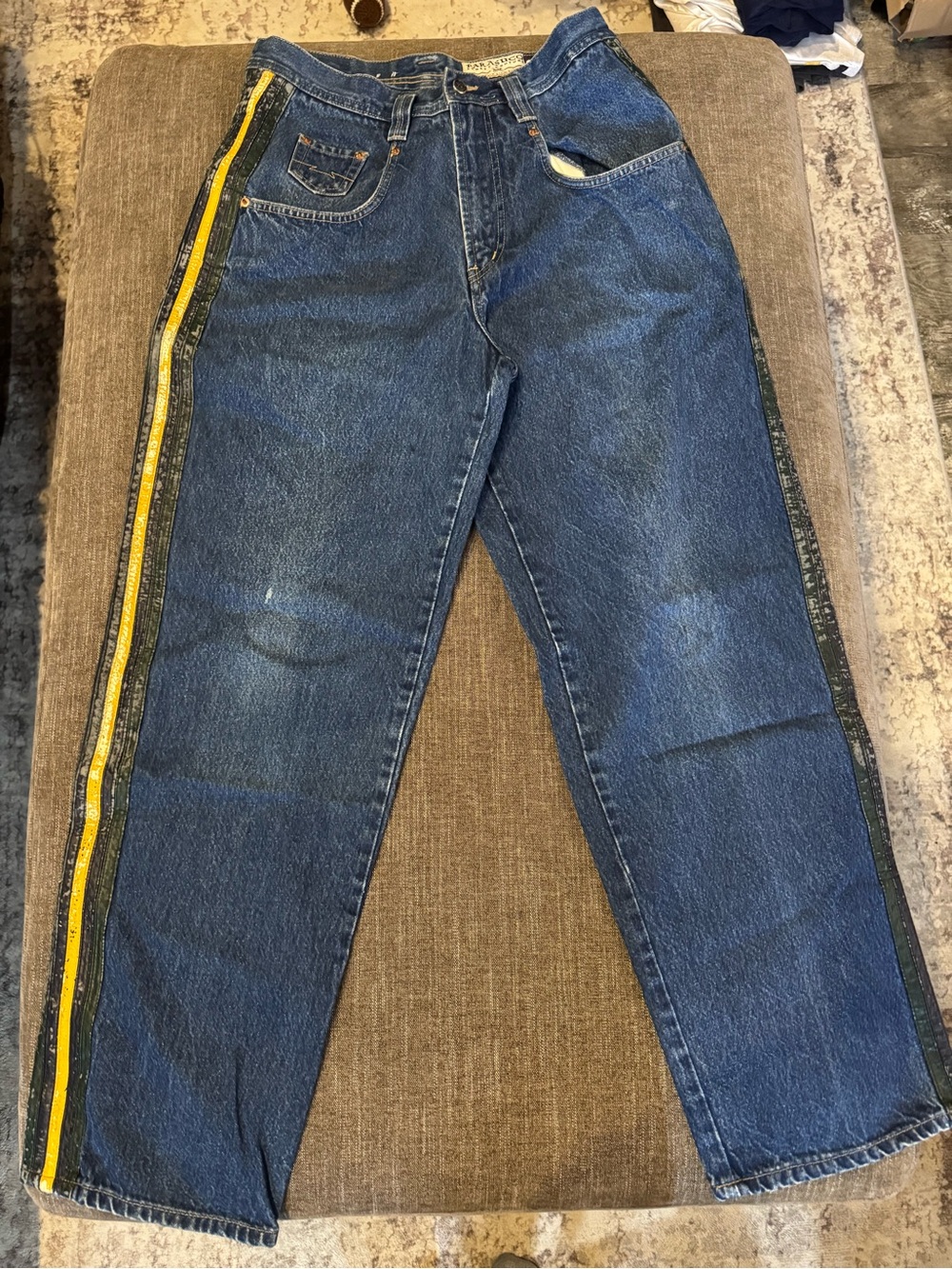 Parasuco Blue Denim Jeans with Orange Logo Tab